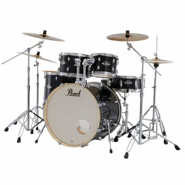 Pearl EXX725SN/C-2CS #31 [EXPORT スタンダードサイズ ドラムセット / 2クラッシュシンバル仕様 - ジェットブラック]【シンバル＆ハード