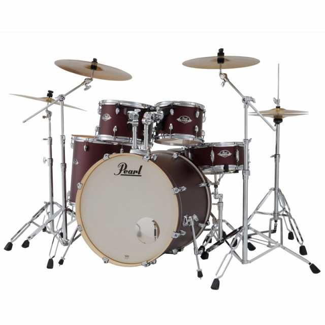 Pearl EXX725SN/C-2CS #864 [EXPORT スタンダードサイズ ドラムセット / 2クラッシュシンバル仕様 - サテンスカーレット]【シンバル＆ハ