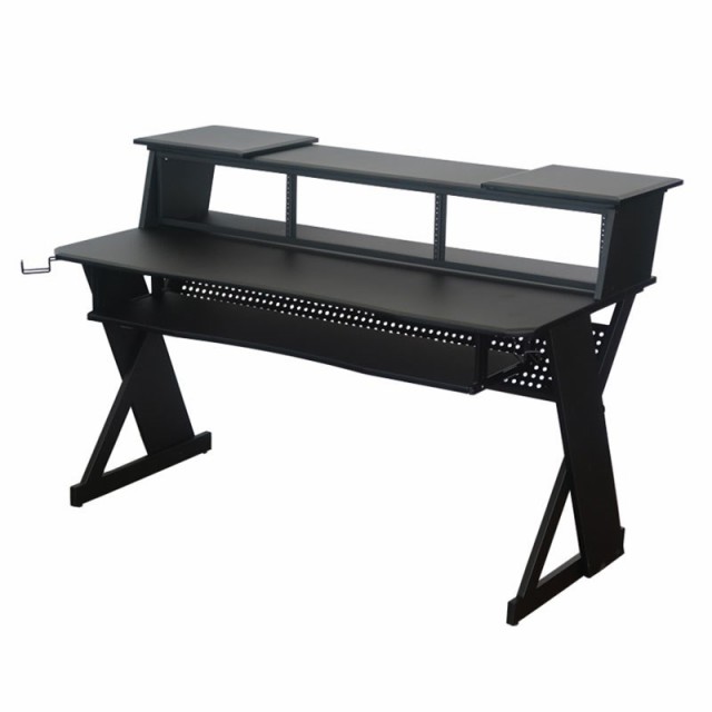 Ikebe Original Canvas Desk (STR-335) Black (お届け先：本州/四国)※代引き不可