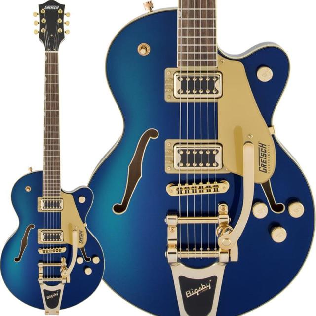 GRETSCH G5655TG Electromatic Center Block Jr. Single-Cut with Bigsby and Gold Hardware（Azure Metallic／Laurel）
