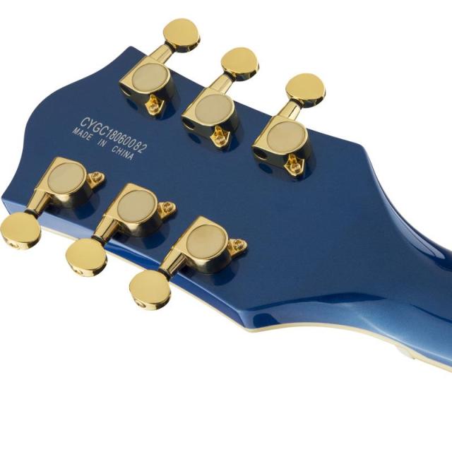 GRETSCH G5655TG Electromatic Center Block Jr. Single-Cut with Bigsby and Gold Hardware（Azure Metallic／Laurel）_4