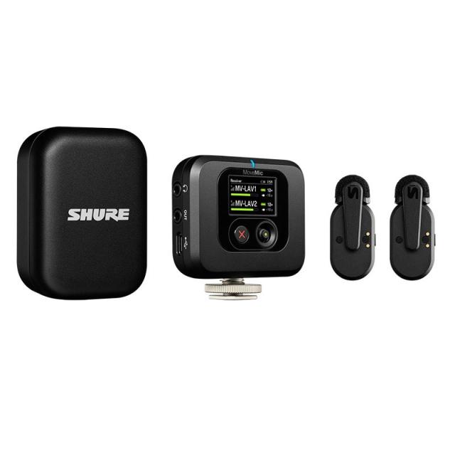 SHURE MOVEMIC TWO RECEIVER KIT(受信機キット)(MV-TWO-KIT-J-Z6)(受信機付き2チャンネル・クリップオン・ワイヤレスマイク) 【国内正規品】