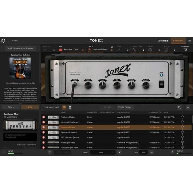 IK Multimedia 【TONEX Collections Sale！】TONEX Signature Bass Collection (ベースアンプ) (TONEX エコシステム)(オンライン納品)