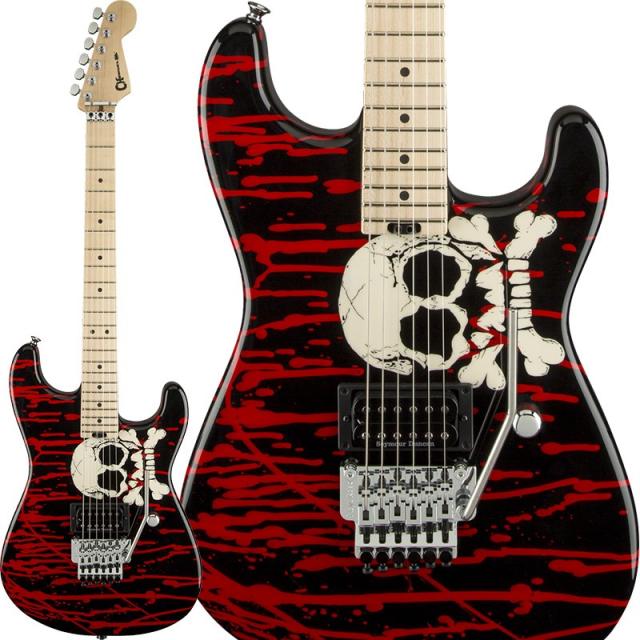 Charvel Warren DeMartini Signature Pro-Mod Blood and Skull (Blood and Skull/Maple)