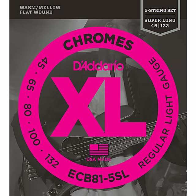 D’Addario Chromes Flat Wound ECB81-5SL