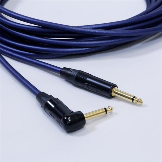 Noah’sark PASSGO BLUE TS PHONE Cable (L型)(5.0m)(パスゴーブルー)(ラインケーブル/ギターケーブル/楽器用ケーブル)(L型 Phone-Phone)(6.3(2極)-6.3(2極)， L字-ストレート)(日本製)_1