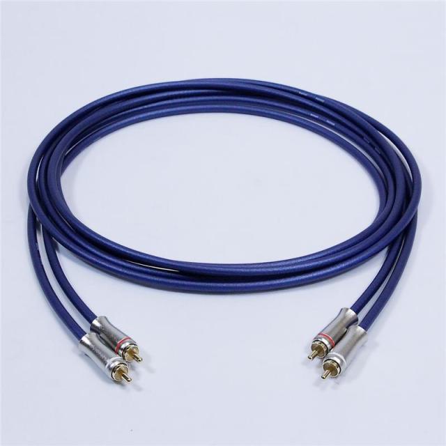 Noah’sark PASSGO BLUE RCA Cable (ステレオ)(2.0ｍ)(パスゴーブルー)(ラインケーブル/スレテオケーブル)(Stereo RCA-RCA)(RCA(L/R)-RCA(L/R))(日本製)