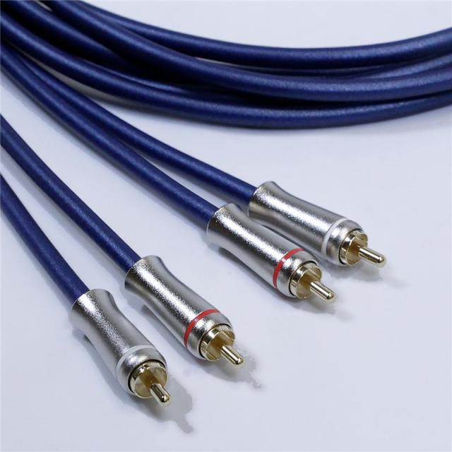 Noah’sark PASSGO BLUE RCA Cable (ステレオ)(3.0ｍ)(パスゴーブルー)(ラインケーブル/スレテオケーブル)(Stereo RCA-RCA)(RCA(L/R)-RCA(L/R))(日本製)_1