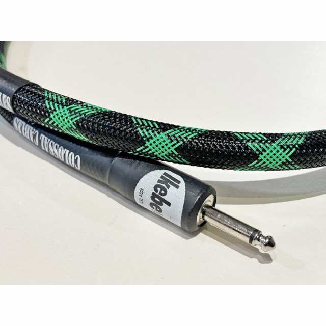 Colossal Cable COLOSSUS SPEAKER CABLE 3ft ST/ST Plug [Green Spyder]【Ikebe Logo】