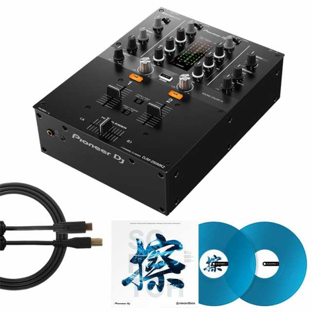 Pioneer DJ DJM-250MK2 + コントロールヴァイナルRB-VD2-CB + UDG製 USBタイプC-BケーブルSET 【rekordbox対応 2ch DJミキサー】