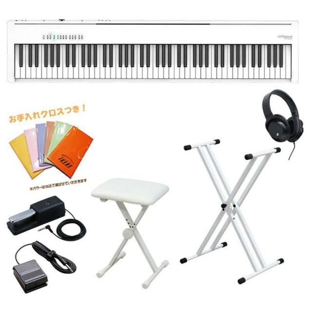 Roland FP-30X-WH+X型スタンド+X型イス+DP-10セット【ヘッドホン・お手入れクロス付】【沖縄・離島送料別途お見積もり】【代引不可】