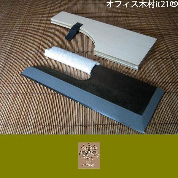 麺切り包丁　鋼付黒　ひも巻き　30cm
