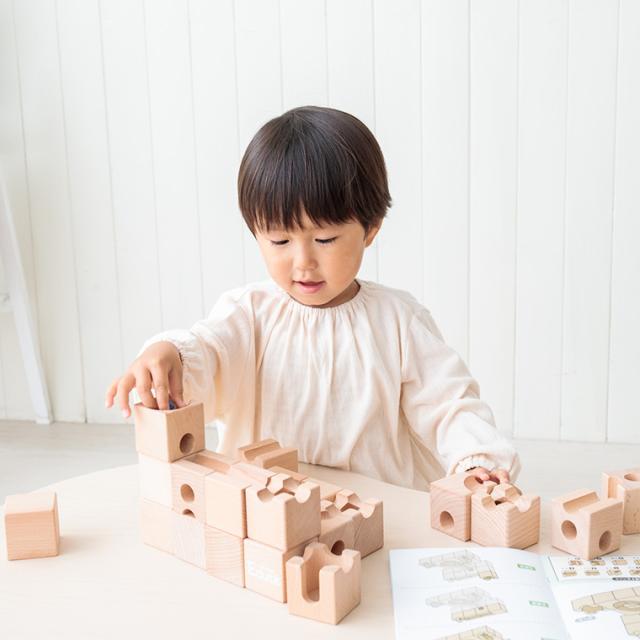 【商品レビューで+2%】木のおもちゃ 知育玩具 エデュテ 立体迷路 積み木 Cubit キュビット 立体迷路型 木製知育積木 積み木 つみき 考える力 贈り物 初節句 プレゼント 論理的思考_7