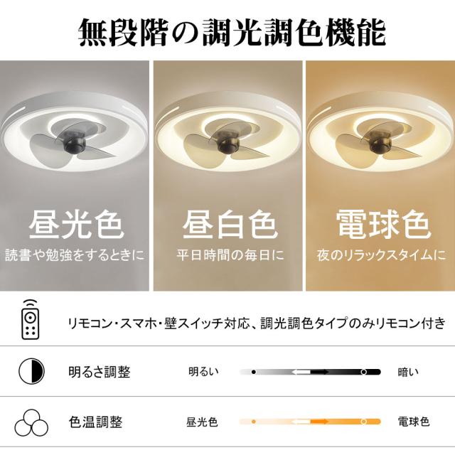 シーリングファン 50cmシーリングファンライト LED サーキュレーター シーリングライト 高輝度 8畳 10畳 調光 調色 風量調節可 常夜灯 ファン付き 空気循環 照明器具 天井照明 省エネ 節電 家庭用 リビング 寝室 部屋 洋室 和室 リモコン おしゃれ【五年保証】