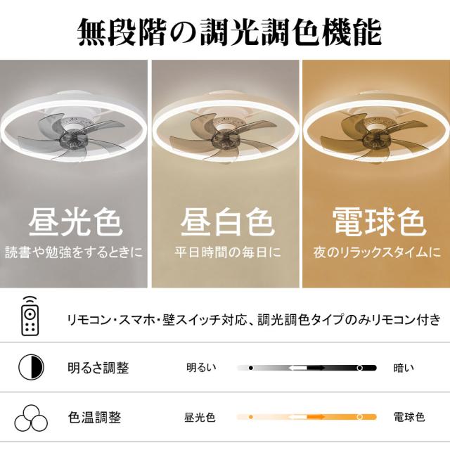 【五年保証】シーリングファン シーリングファンライト LED 照明器具 6畳 DCモーター サーキュレーター 調光 調色 オシャレ 天井照明 シーリングライト 北欧風 dcモーター 空気循環 省エネ 節電 リビング 寝室 部屋 洋室 和室 リモコン付き