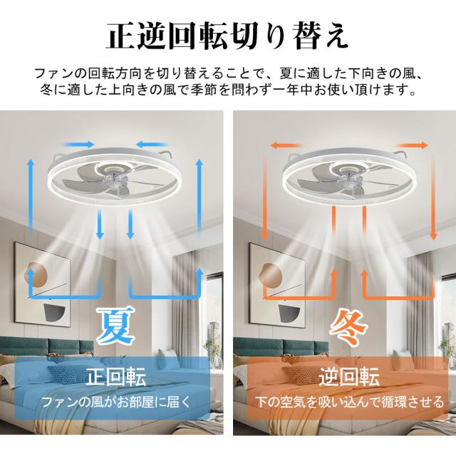 シーリングファン シーリングファンライト LED 照明器具 6畳 8畳 10畳 DCモーター サーキュレーター 調光 調色 オシャレ 天井照明 シーリングライト 北欧風 dcモーター 空気循環 省エネ 節電 リビング 寝室 部屋 洋室 和室 リモコン付き【五年保証】