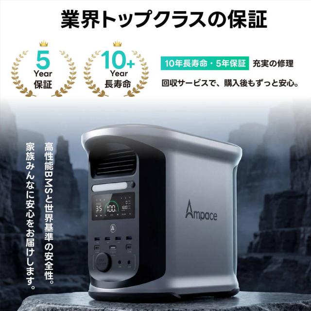 ポータブル電源 蓄電池 発電機 家庭用 コンパクト 出力 2000W 容量 1462WH 非常用電源 災害対策 大容量 ANDES 1500 蓄電池 発電機 ポータブルバッテリー 急速充電 車中泊 停電対策 防災グッズ 家庭用非常用電源 持ち運びやすい 防災対策 地震対策_2