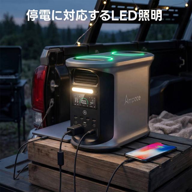 ポータブル電源 蓄電池 発電機 家庭用 コンパクト 出力 2000W 容量 1462WH 非常用電源 災害対策 大容量 ANDES 1500 蓄電池 発電機 ポータブルバッテリー 急速充電 車中泊 停電対策 防災グッズ 家庭用非常用電源 持ち運びやすい 防災対策 地震対策_9