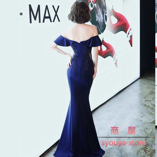 ピアノ 発表会 二次会 結婚式 マーメイド パーティードレス オフショル