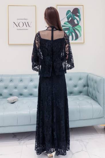 パーテイードレス 個性的 ロング 総レース ケープ風 黒 白 袖あり かっこいい 大きいサイズ 透け感 結婚式 お呼ばれ ドレス 演奏会 ロンの通販は パーテイードレス 個性的 ロング 総レース ケープ風 黒 白 袖あり かっこいい 大きいサイズ 透け感 結婚式 お呼ばれ ドレス 演奏会 ロンの通販は