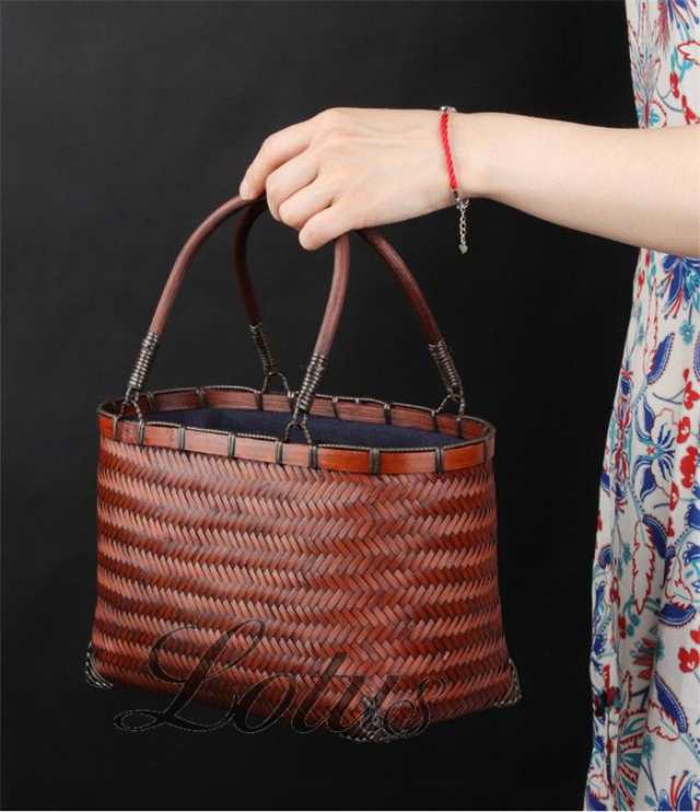 売れ筋アイテム 即納OK ハンドバッグ かごバッグ 竹編みバッグ バッグ