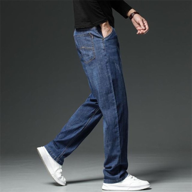 パンツ 30-44CM デニムパンツ メンズ ストレッチ イージーパンツ 薄手