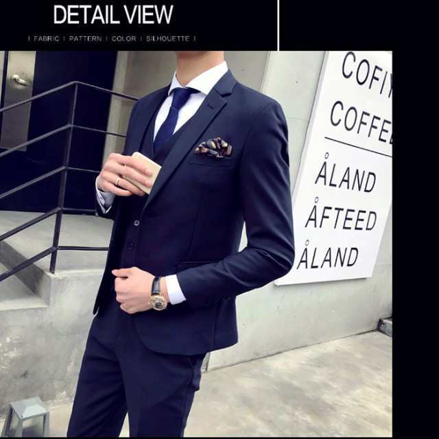 売上急増中 話題商品 メンズ 秋の新作特集 ギフトにも最適 結婚式 パーティ カジュアル スリーピース 卒業式 スーツ スリム セットアップ ダブルスーツ 二次会 今だけ ビジネス ネイビー 即納対応中 クリスマスギフト