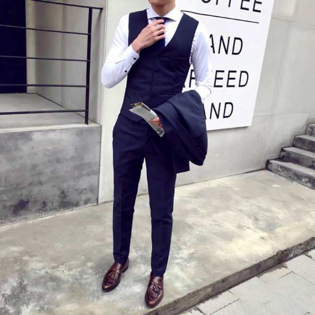 売上急増中 話題商品 メンズ 秋の新作特集 ギフトにも最適 結婚式 パーティ カジュアル スリーピース 卒業式 スーツ スリム セットアップ ダブルスーツ 二次会 今だけ ビジネス ネイビー 即納対応中 クリスマスギフト