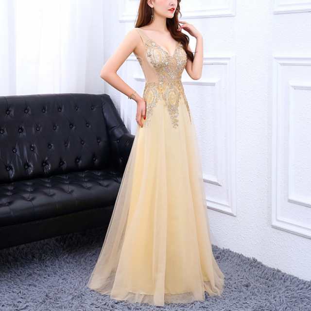 レビュー高評価 数量限定入荷 レディース 軽量仕様 秋の新作特集 店長太鼓判 シースルーチュールドレス V ワンピース ノースリーブ ドレス ロング 今だけ 袖なし カクテルドレス カラードレス イブニングドレス