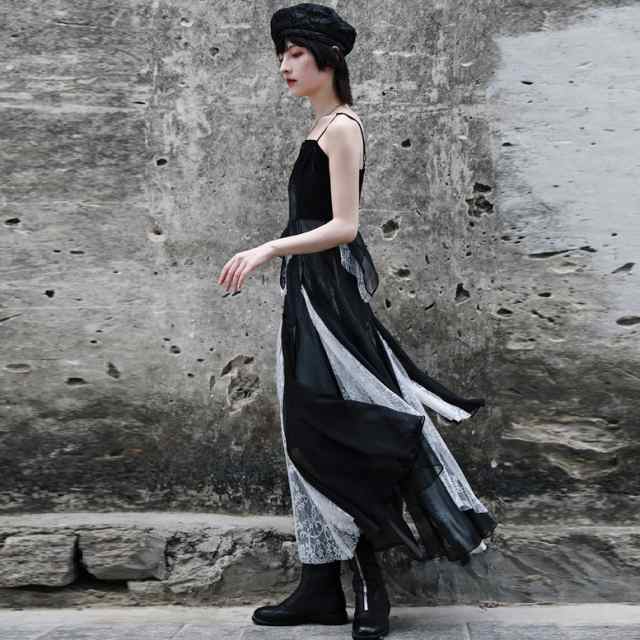 レビュー高評価商品 人気急上昇 ランキング常連 レディース ギフトにも最適 異素材MIX ドレス 袖なし ドッキングワンピース キャミソールワンピース 切り替え 在庫わずか ノースリーブ ワンピース ロングワンピース 送料無料 クリスマスプレゼント