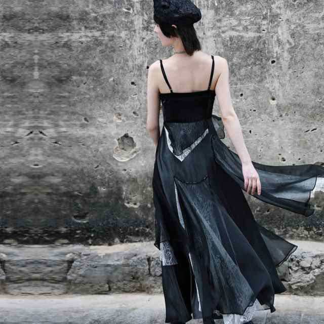 レビュー高評価商品 人気急上昇 ランキング常連 レディース ギフトにも最適 異素材MIX ドレス 袖なし ドッキングワンピース キャミソールワンピース 切り替え 在庫わずか ノースリーブ ワンピース ロングワンピース 送料無料 クリスマスプレゼント