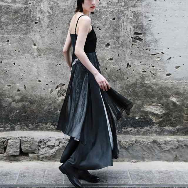 レビュー高評価商品 人気急上昇 ランキング常連 レディース ギフトにも最適 異素材MIX ドレス 袖なし ドッキングワンピース キャミソールワンピース 切り替え 在庫わずか ノースリーブ ワンピース ロングワンピース 送料無料 クリスマスプレゼント