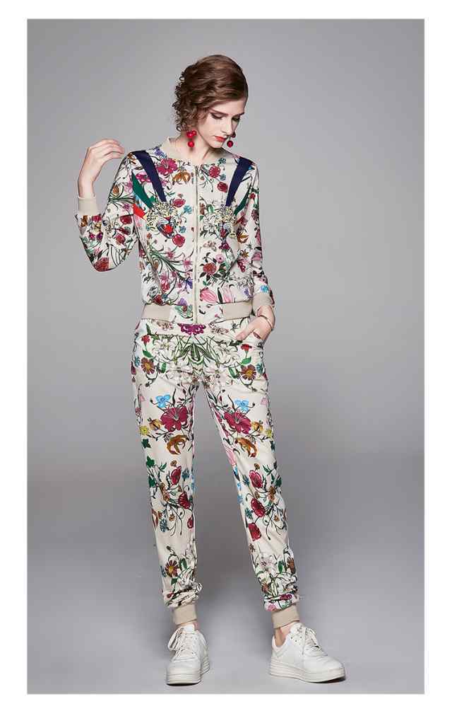 売上急増中 即納OK おしゃれ レディース 秋の新作特集 店長太鼓判 ジャケット 花柄 春 在庫わずか 長袖 セットアップ フラワー パンツ 夏 上下セット 個性的 ボタニカル かっこいい スウェット 送料無料 冬物