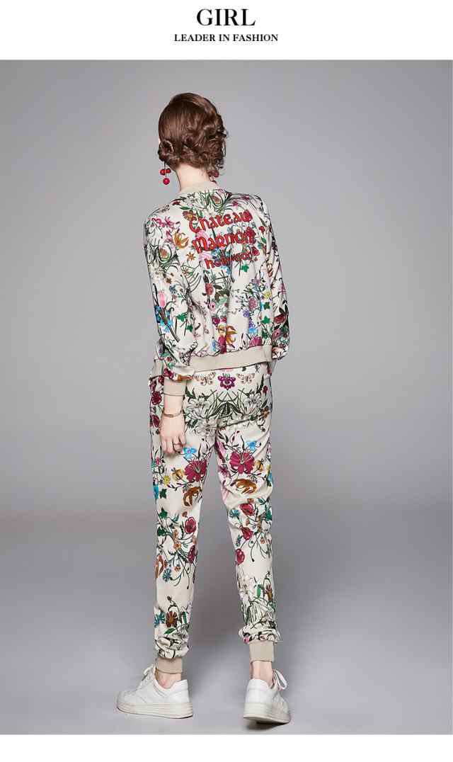 売上急増中 即納OK おしゃれ レディース 秋の新作特集 店長太鼓判 ジャケット 花柄 春 在庫わずか 長袖 セットアップ フラワー パンツ 夏 上下セット 個性的 ボタニカル かっこいい スウェット 送料無料 冬物
