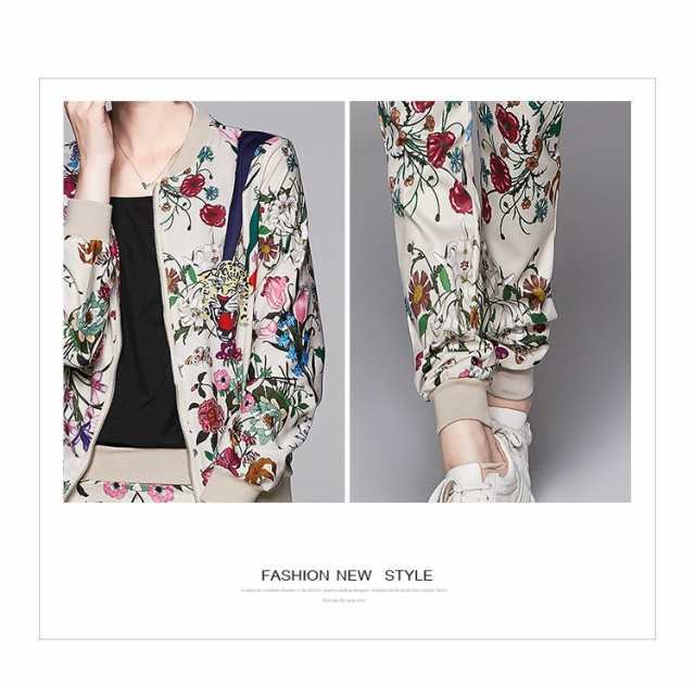 売上急増中 即納OK おしゃれ レディース 秋の新作特集 店長太鼓判 ジャケット 花柄 春 在庫わずか 長袖 セットアップ フラワー パンツ 夏 上下セット 個性的 ボタニカル かっこいい スウェット 送料無料 冬物