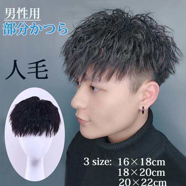 部分ウィッグ メンズ 短髪 巻き毛 自然人毛 メンズウィッグ男性用 おしゃれ耐熱ウィッグ メンズかつら インテの通販は