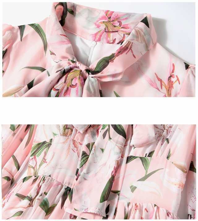 ランキング常連 数量限定入荷 季節限定アイテム 店長太鼓判 カジュアル ピンク ワンピース シャツ風 今だけ Aライン パーティードレス 花柄 ワンピドレス ドレス 個性的 袖あり フレア 収納便利 長袖 リボン ロング 季節限定アイテム 店長太鼓判 カジュアル ピンク ワンピース シャツ風