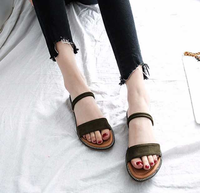 送料無料 3WAY ぺたんこ サンダル プチプラ かかとなし ローヒール 疲れにくい 履きやすい シンプル 小さいサイズ 大きいの通販は