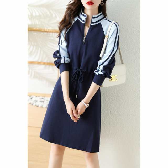 ポロワンピース レディース スポーツウェア ゴルフウェア ポロシャツ ワンピース 丈長め ゴルフ 吸汗 長袖 カジュアル おしゃれの通販は 8,316円