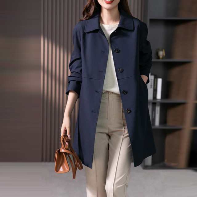 レビュー高評価商品 人気急上昇 ランキング常連 レディース 品質安心 ロング 春物 ステンカラーコート ミドル丈 コート ステンカラー トレンチ 在庫わずか 春服 春トレンチ ロング丈 スプリングコート 送料無料 冬用