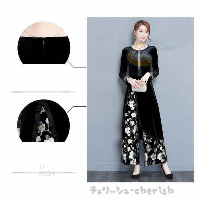 レビュー高評価商品 ランキング常連 新登場 レディース 品質安心 母 2点セット 春 卒業式スーツ セレモニースーツ ママ ワイドパンツ 今だけ 花柄 きれいめ 上品 長袖 結婚式 ワンピース 送料無料