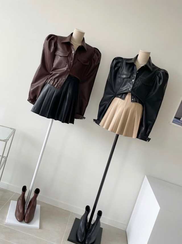 レビュー高評価商品 ランキング常連 人気急上昇 数量限定入荷 レディース 店長太鼓判 今だけ アウター ライダースジャケット レザー パフスリーブ ショート丈 長袖 フェイクレザー PU レザージャケット ジャケット 襟付 防寒対策