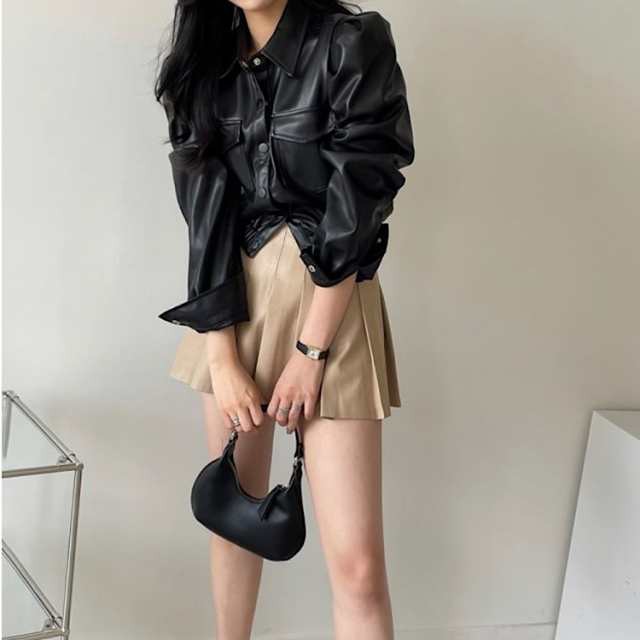 レビュー高評価商品 ランキング常連 人気急上昇 数量限定入荷 レディース 店長太鼓判 今だけ アウター ライダースジャケット レザー パフスリーブ ショート丈 長袖 フェイクレザー PU レザージャケット ジャケット 襟付 防寒対策