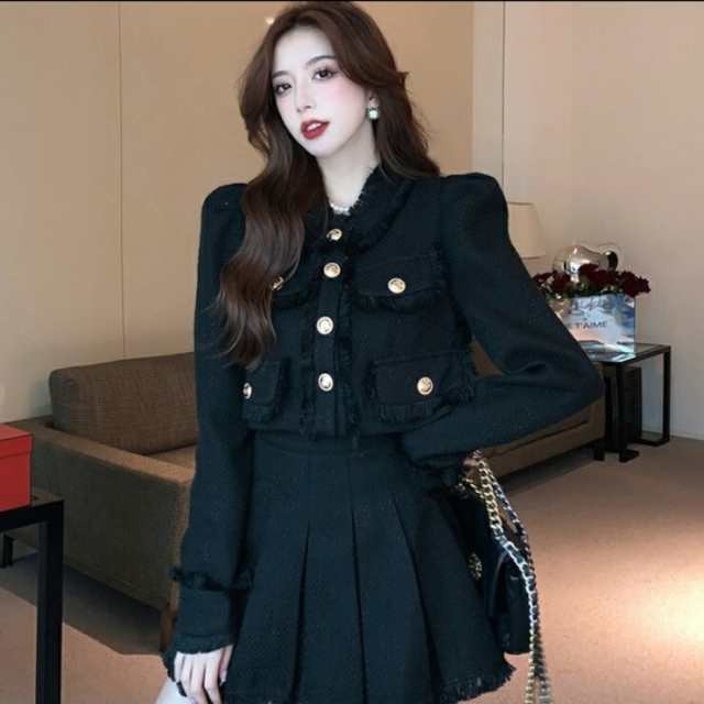 売上急増中 レディース 軽量仕様 生活快適特集 ギフトにも最適 在庫わずか ジャケット Vネック クロップド丈 スカート ショート丈 ミニスカート プリーツスカート クロップド セットアップ 長袖 スーツ 送料無料 クリスマスプレゼント 冬用