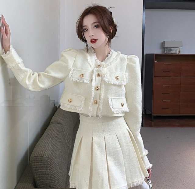 売上急増中 レディース 軽量仕様 生活快適特集 ギフトにも最適 在庫わずか ジャケット Vネック クロップド丈 スカート ショート丈 ミニスカート プリーツスカート クロップド セットアップ 長袖 スーツ 送料無料 クリスマスプレゼント 冬用