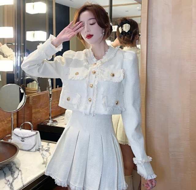 売上急増中 レディース 軽量仕様 生活快適特集 ギフトにも最適 在庫わずか ジャケット Vネック クロップド丈 スカート ショート丈 ミニスカート プリーツスカート クロップド セットアップ 長袖 スーツ 送料無料 クリスマスプレゼント 冬用