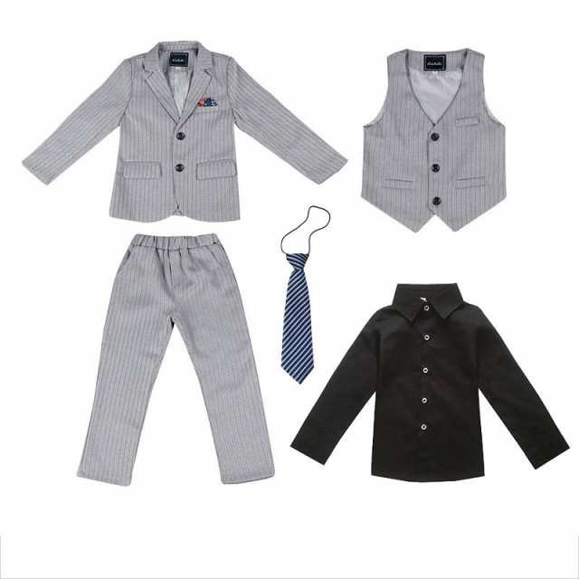 卒業式 スーツ 男の子 160 子供スーツ 5点セット フォーマルスーツ