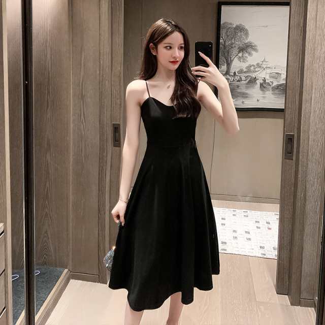 新登場 生活快適特集 品質安心 タイト かわ スリム 襟なし 細身 ミディアム丈 ストレート フレア ノースリーブ セミフレア デート 袖なし SNS話題 スマート ワンピース Vネック 即納対応中 送料無料