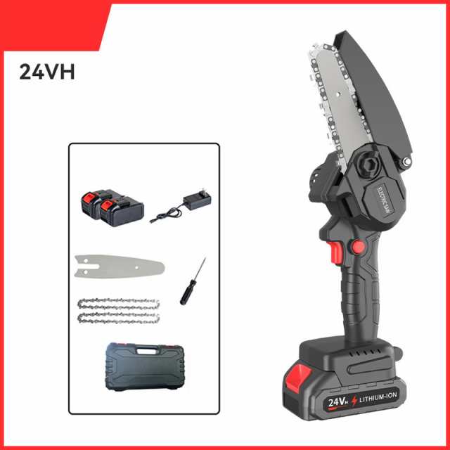 4インチ 6インチ 充電式 チェーンソー 小型電動チェーンソ 家庭用 コードレス ミニ 操作便利 片手 軽量 家庭用 バッテリー2個付 収納ケーの通販は 5,502円