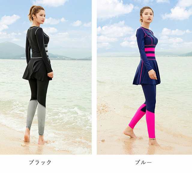 楽天市場】「3点セット」キッズ 水着 女の子 セパレート 長袖